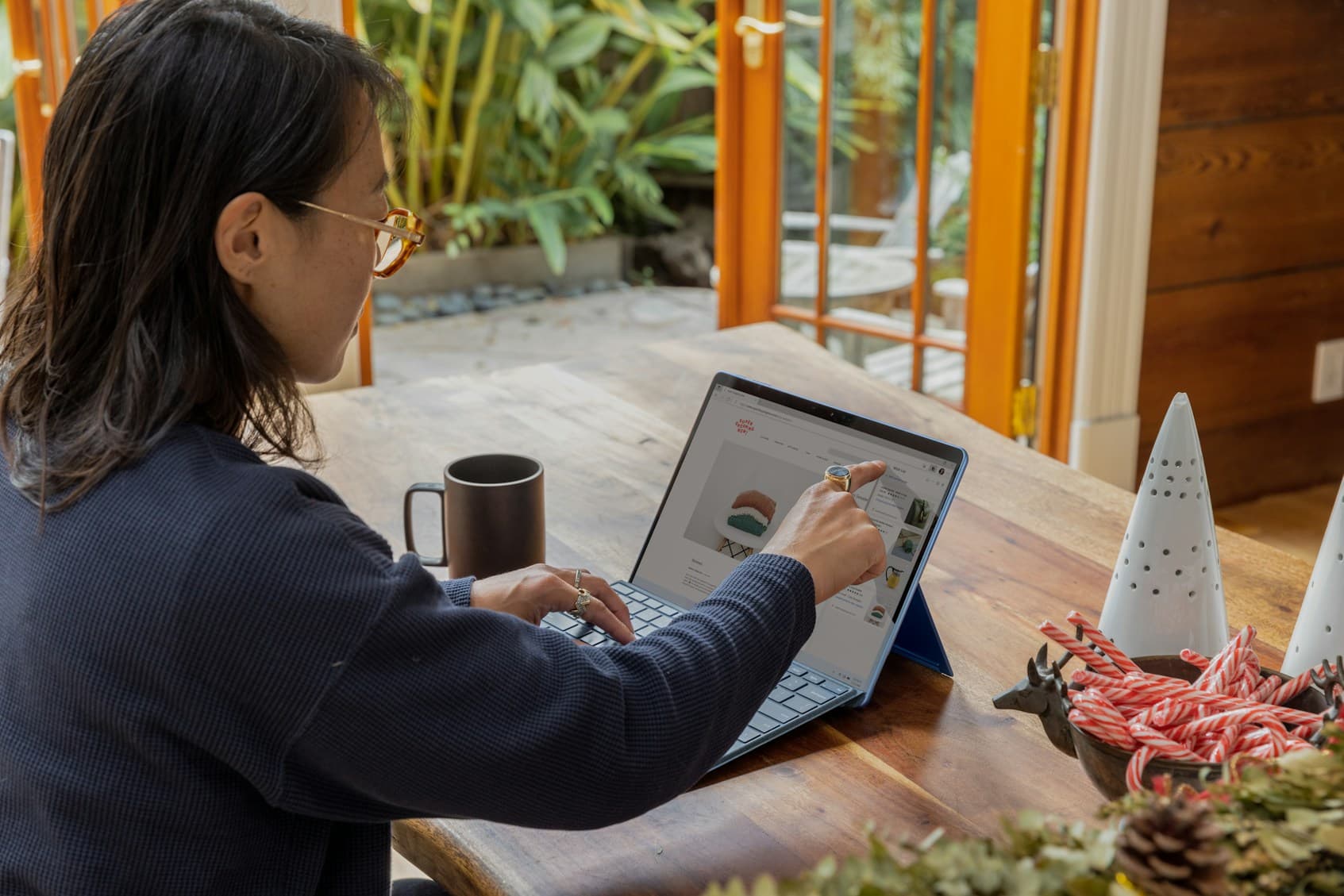 ceo working on laptop